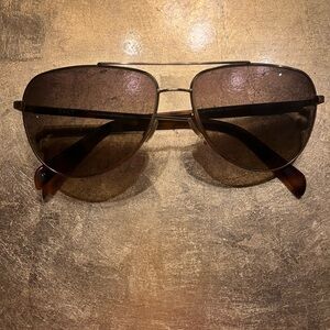 Brown Aviator Sunglasses